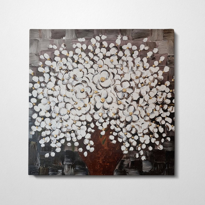 Wallity Cuadro de Pintura al Óleo Decorativa Multicolor 70 x 70 cm